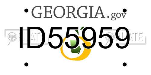 ID55959 Georgia License Plate