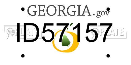 ID57157 Georgia License Plate