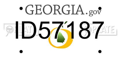 ID57187 Georgia License Plate