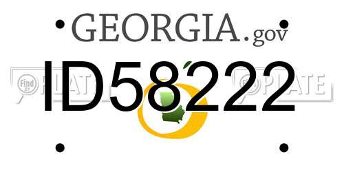 ID58222 Georgia License Plate