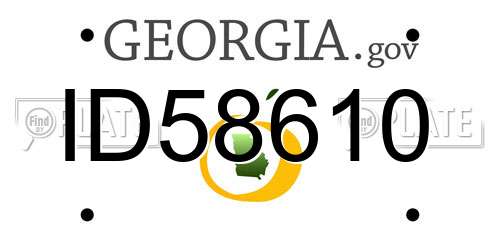 ID58610 Georgia License Plate