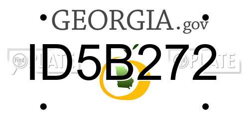 ID5B272 Georgia License Plate