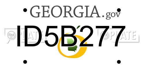 ID5B277 Georgia License Plate