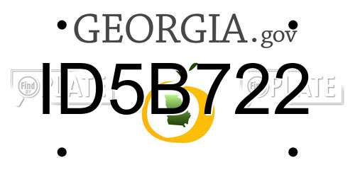 ID5B722 Georgia License Plate
