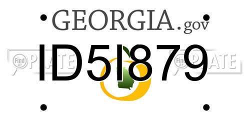 ID5I879 Georgia License Plate