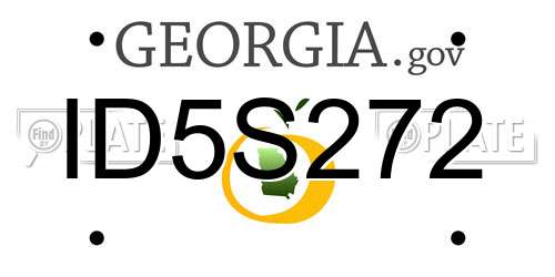 ID5S272 Georgia License Plate