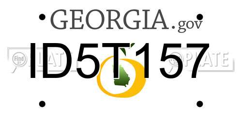 ID5T157 Georgia License Plate