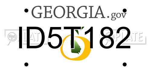 ID5T182 Georgia License Plate