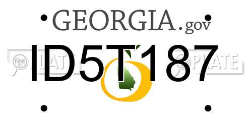 ID5T187 Georgia License Plate