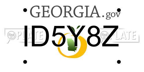 ID5Y8Z Georgia License Plate
