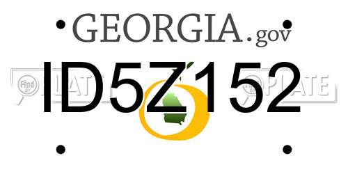 ID5Z152 Georgia License Plate