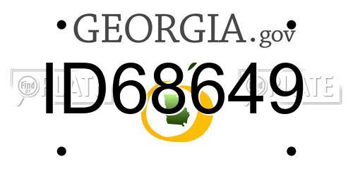 ID68649 Georgia License Plate
