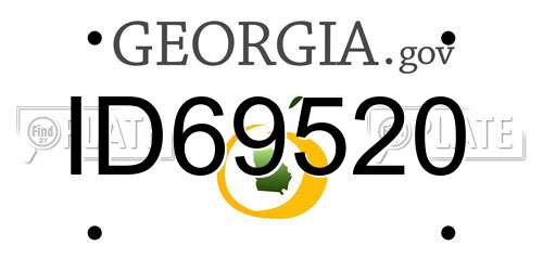 ID69520 Georgia License Plate