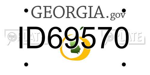 ID69570 Georgia License Plate