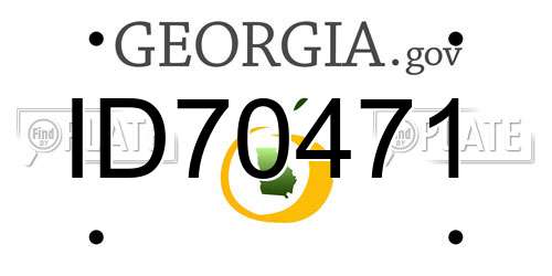ID70471 Georgia License Plate