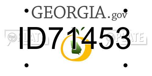 ID71453 Georgia License Plate