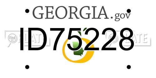 ID75228 Georgia License Plate