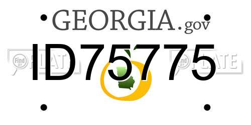 ID75775 Georgia License Plate