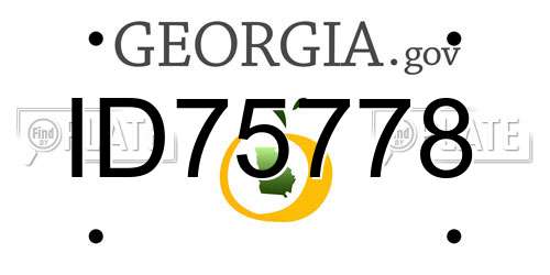 ID75778 Georgia License Plate