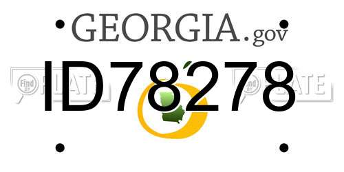 ID78278 Georgia License Plate