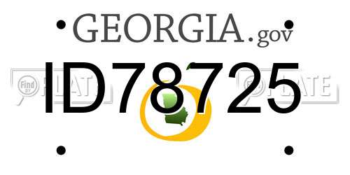 ID78725 Georgia License Plate