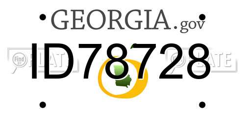 ID78728 Georgia License Plate