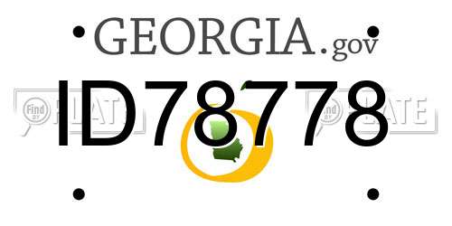ID78778 Georgia License Plate