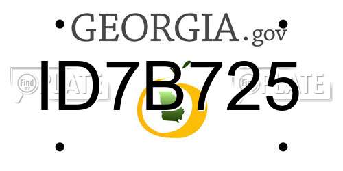 ID7B725 Georgia License Plate