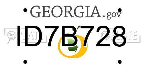 ID7B728 Georgia License Plate