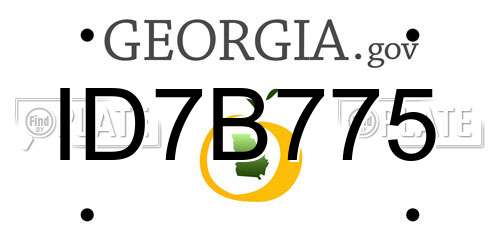 ID7B775 Georgia License Plate