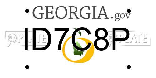 ID7C8P Georgia License Plate