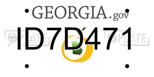 ID7D471 Georgia License Plate