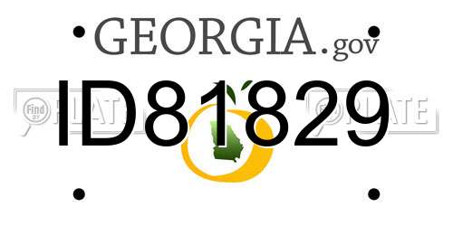 ID81829 Georgia License Plate