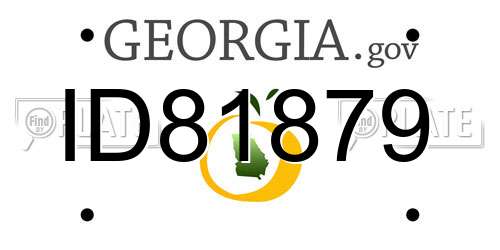 ID81879 Georgia License Plate