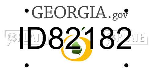 ID82182 Georgia License Plate