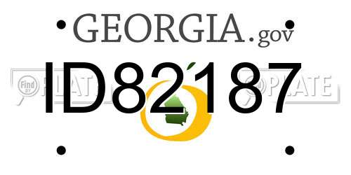 ID82187 Georgia License Plate