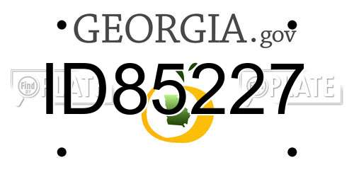 ID85227 Georgia License Plate
