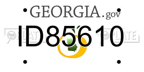 ID85610 Georgia License Plate