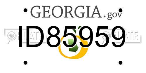 ID85959 Georgia License Plate