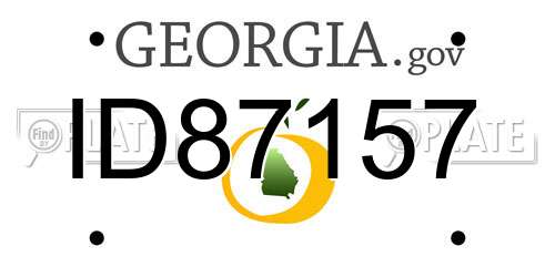 ID87157 Georgia License Plate