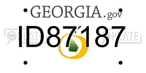 ID87187 Georgia License Plate