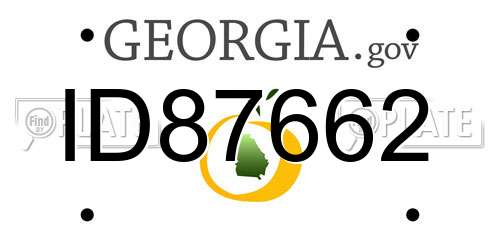 ID87662 Georgia License Plate