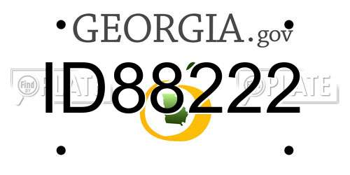 ID88222 Georgia License Plate
