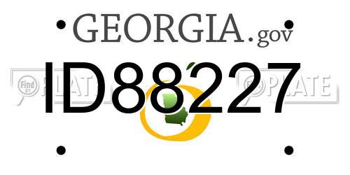 ID88227 Georgia License Plate
