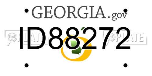ID88272 Georgia License Plate