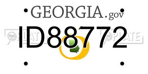 ID88772 Georgia License Plate