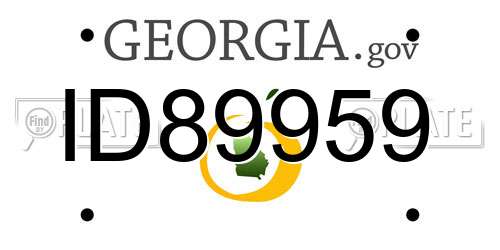 ID89959 Georgia License Plate