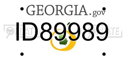 ID89989 Georgia License Plate