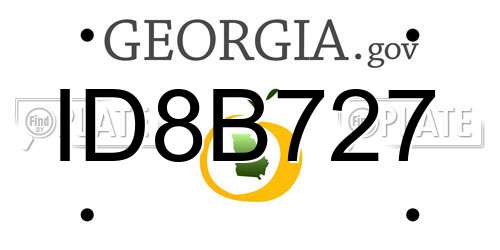 ID8B727 Georgia License Plate