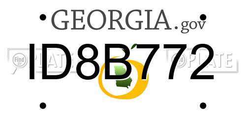 ID8B772 Georgia License Plate